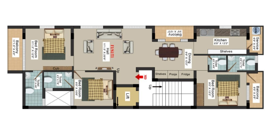sunrise krishna floor plan 3